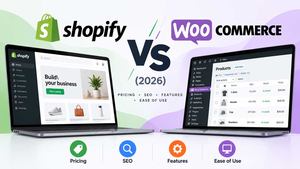 Featured Image of Article Shopify VS WooCommerce Comparison